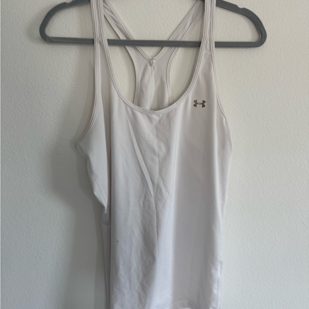 Under Armour Women's White Performance Racerback Tank